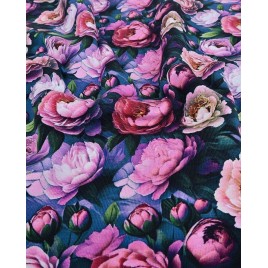 Džersio trikotažas su skaitmenine spauda Peony